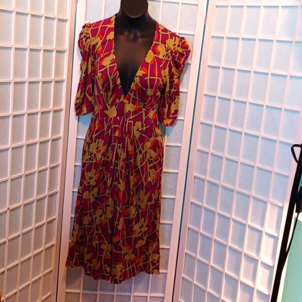 New! T-bags dres is purple orange gold 5311